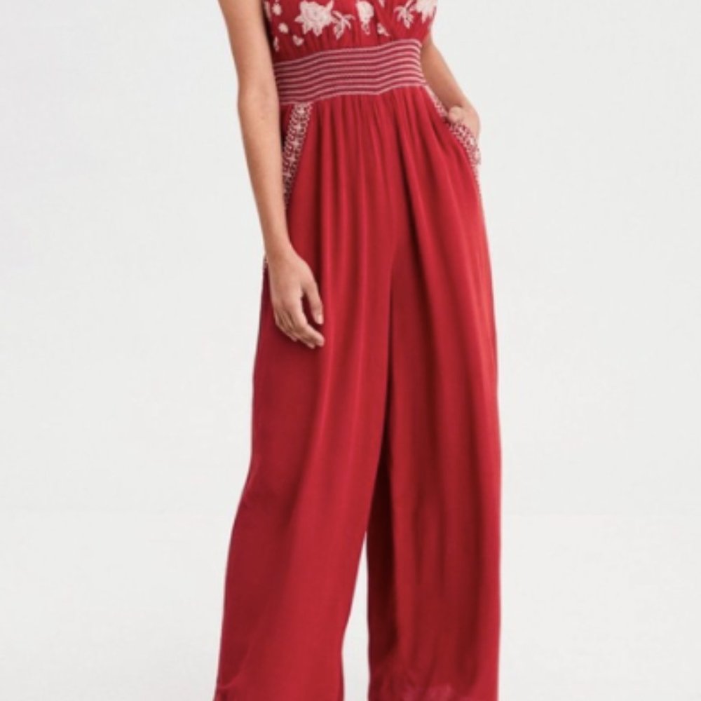American Eagle Embroidered Jumpsuit